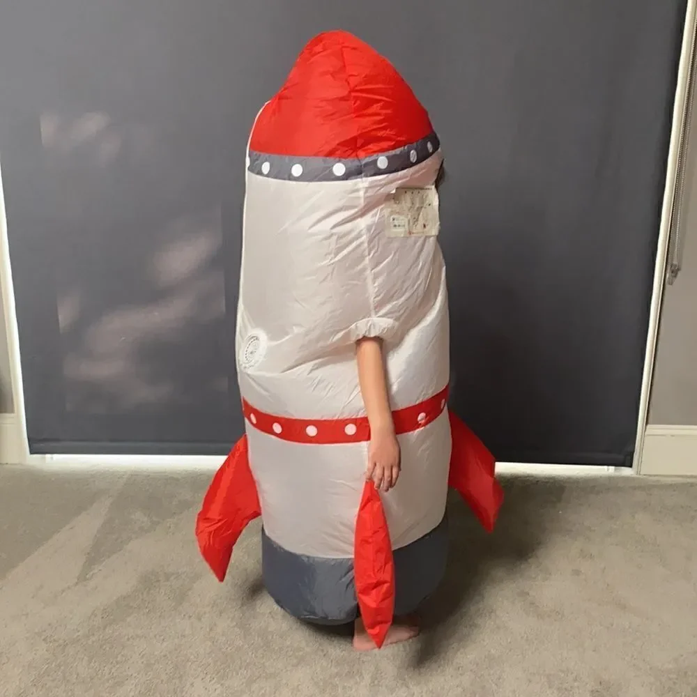 Kids Unisex Inflatable Rocket Ship Halloween Costume One Size Fits Most